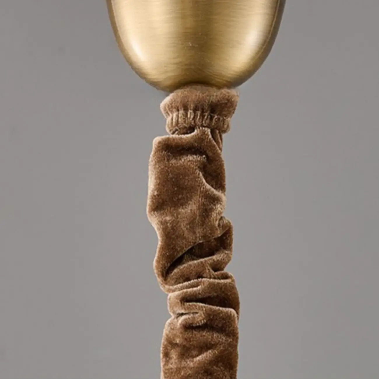 Minimalist Gold Drum Fabric Chandelier with Adjustable Height