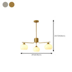 Modern White Drum Glass Living Room Chandelier