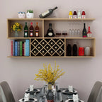 Stackable Wooden Wall-Mounted Wine Bottle Rack