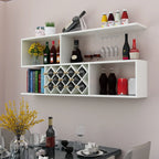 Stackable Wooden Wall-Mounted Wine Bottle Rack