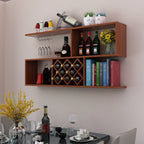 Stackable Wooden Wall-Mounted Wine Bottle Rack