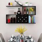 Stackable Wooden Wall-Mounted Wine Bottle Rack