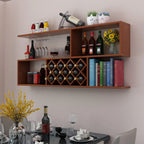 Stackable Wooden Wall-Mounted Wine Bottle Rack