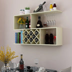 Stackable Wooden Wall-Mounted Wine Bottle Rack