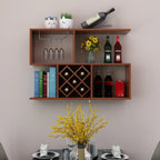 Stackable Wooden Wall-Mounted Wine Bottle Rack