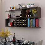 Stackable Wooden Wall-Mounted Wine Bottle Rack