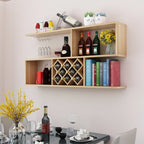 Stackable Wooden Wall-Mounted Wine Bottle Rack