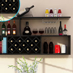 Stackable Wooden Wall-Mounted Wine Bottle Rack