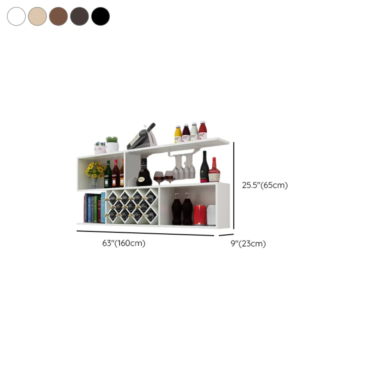 Stackable Wooden Wall-Mounted Wine Bottle Rack
