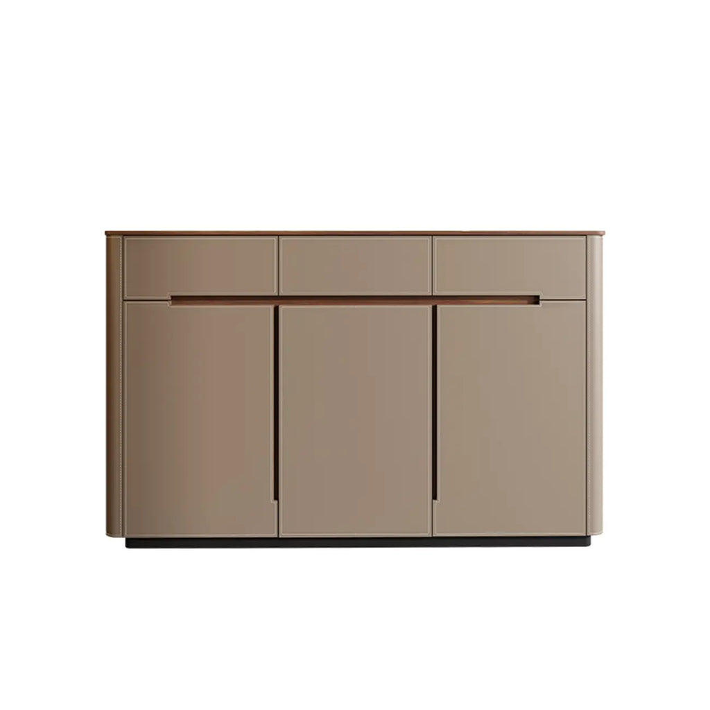Trendy Wood Tan Entryway Shoe Cabinet with Drawers