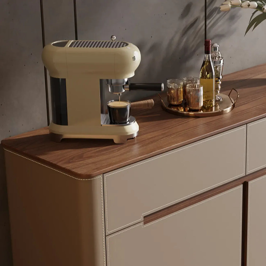 Trendy Wood Tan Entryway Shoe Cabinet with Drawers