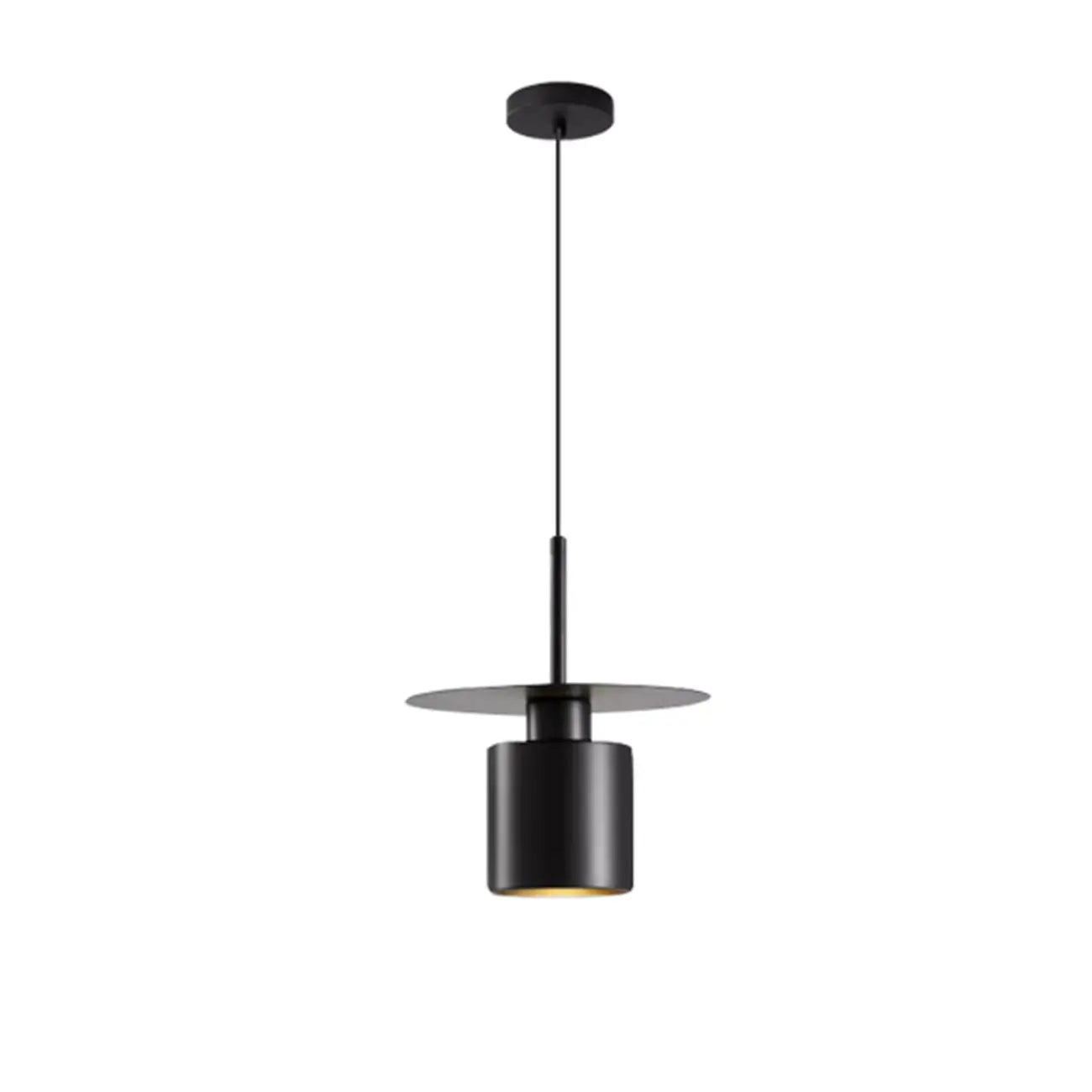 Art Deco Black Metal Geometric Hanging Bedroom Pendant Light
