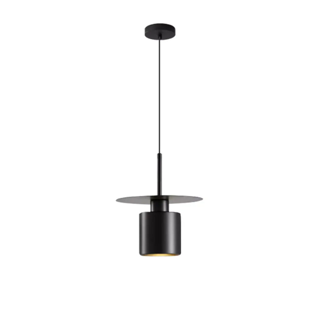 Art Deco Black Metal Geometric Hanging Bedroom Pendant Light