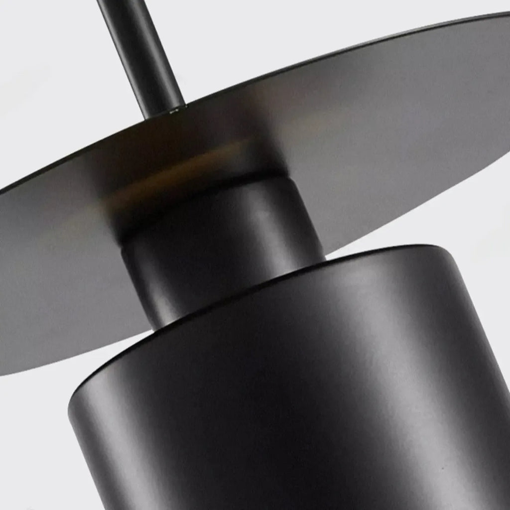 Art Deco Black Metal Geometric Hanging Bedroom Pendant Light