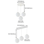 Minimalist White Glass Silver Metal Globe Kitchen Pendant