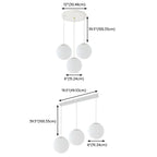 Minimalist White Glass Silver Metal Globe Kitchen Pendant