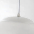 Minimalist White Glass Silver Metal Globe Kitchen Pendant