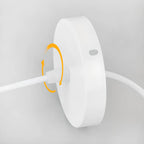 Minimalist White Glass Silver Metal Globe Kitchen Pendant