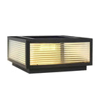 Modern Simple Square Black Solar Ourdoor Post Lights