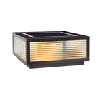 Modern Simple Square Black Solar Ourdoor Post Lights