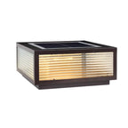 Modern Simple Square Black Solar Ourdoor Post Lights