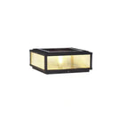 Modern Simple Square Black Solar Ourdoor Post Lights
