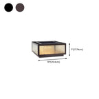 Modern Simple Square Black Solar Ourdoor Post Lights