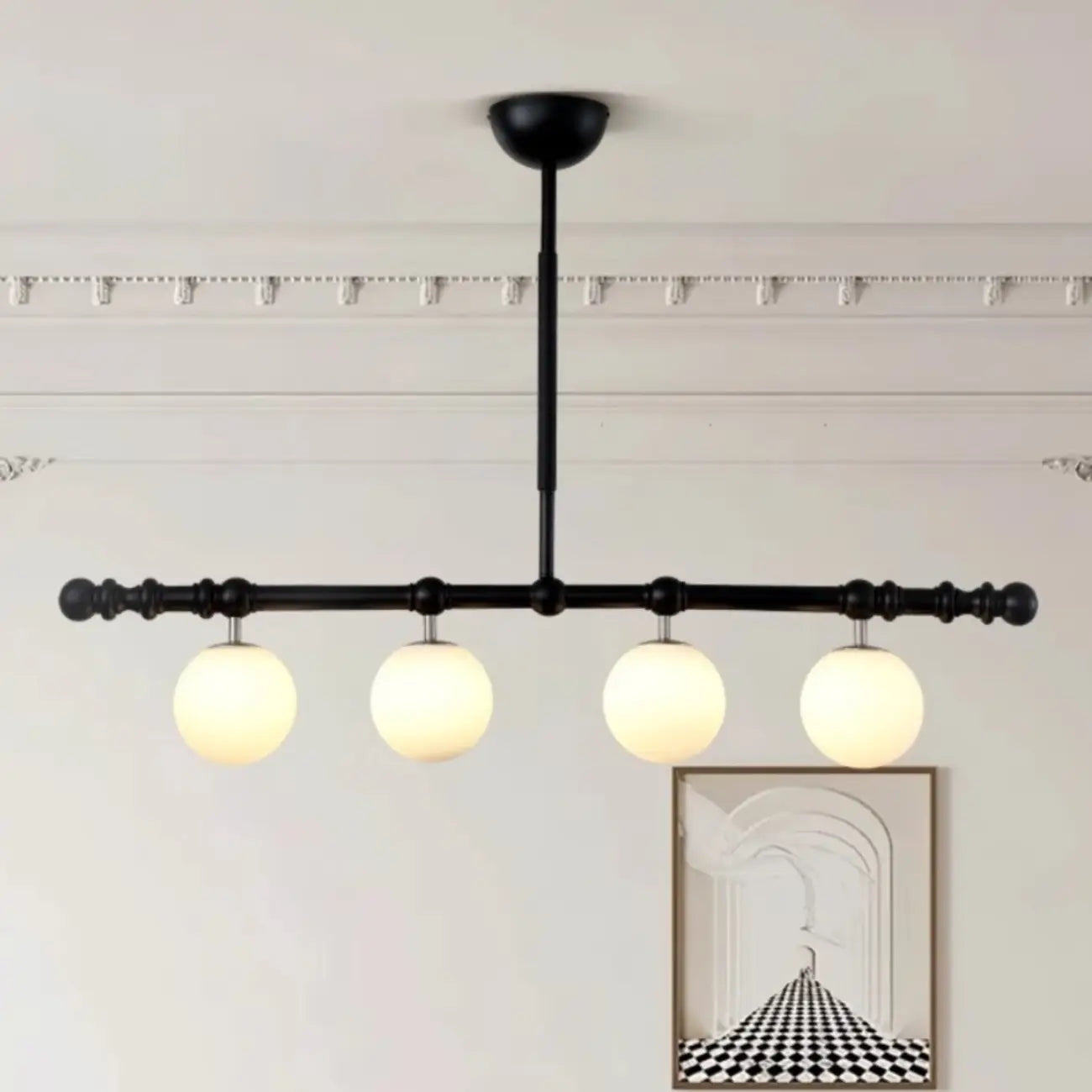 Modern Glass Globe Pendant Light for Kitchen Island