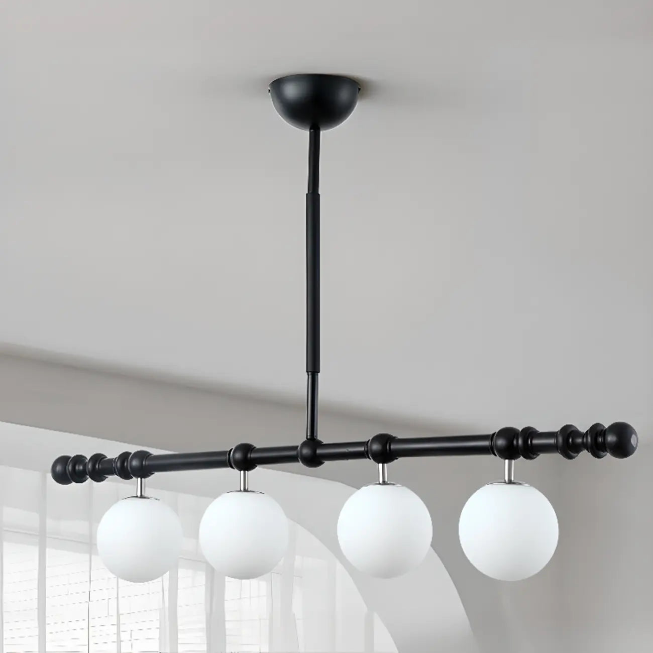 Modern Glass Globe Pendant Light for Kitchen Island