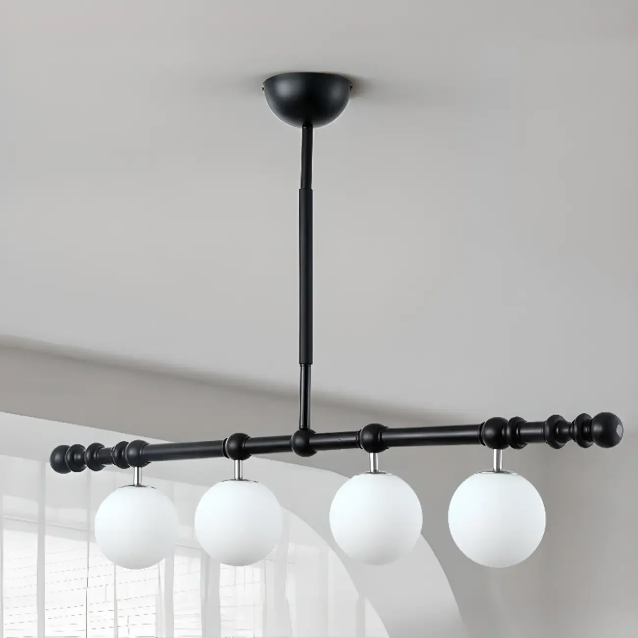 Modern Glass Globe Pendant Light for Kitchen Island