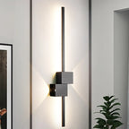 Large Stylish Black Geometric LED 4-Light Wall Sconce