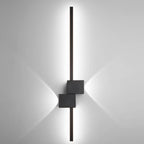 Large Stylish Black Geometric LED 4-Light Wall Sconce