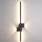 Large Stylish Black Geometric LED 4-Light Wall Sconce