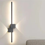 Large Stylish Black Geometric LED 4-Light Wall Sconce