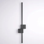 Large Stylish Black Geometric LED 4-Light Wall Sconce