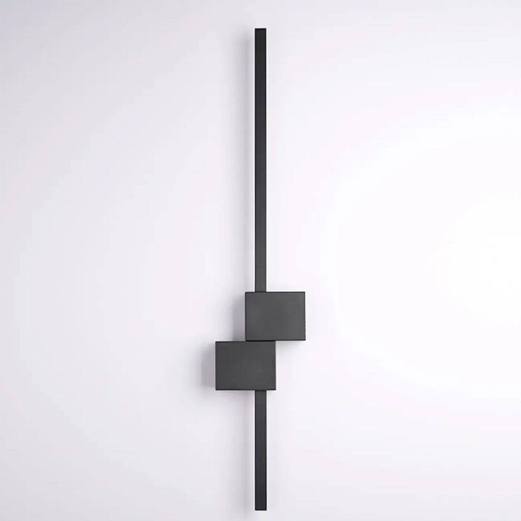 Large Stylish Black Geometric LED 4-Light Wall Sconce