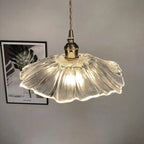 Elegant Glass Flower Pendant Light for Indoor Adjustable