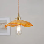 Elegant Glass Flower Pendant Light for Indoor Adjustable