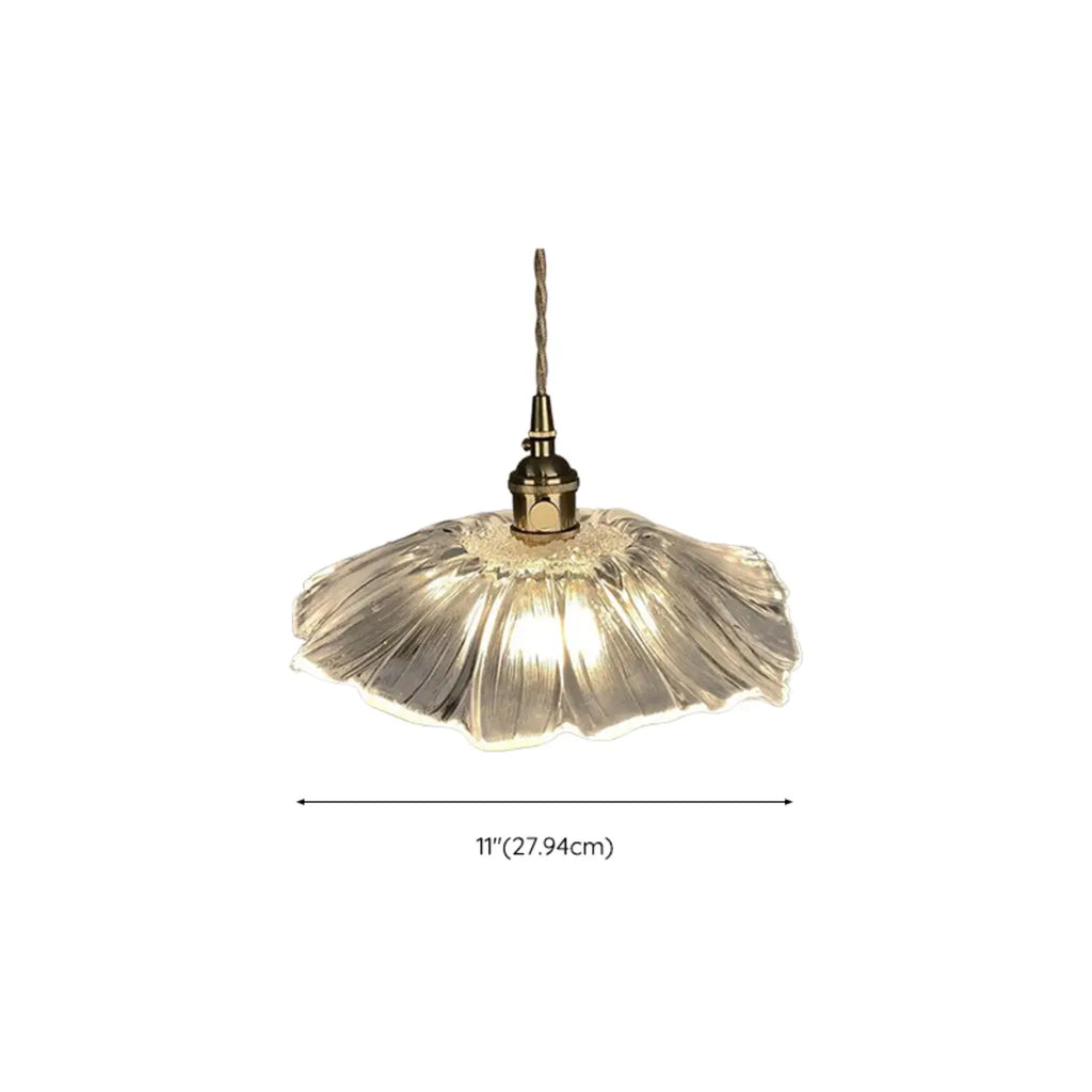 Elegant Glass Flower Pendant Light for Indoor Adjustable