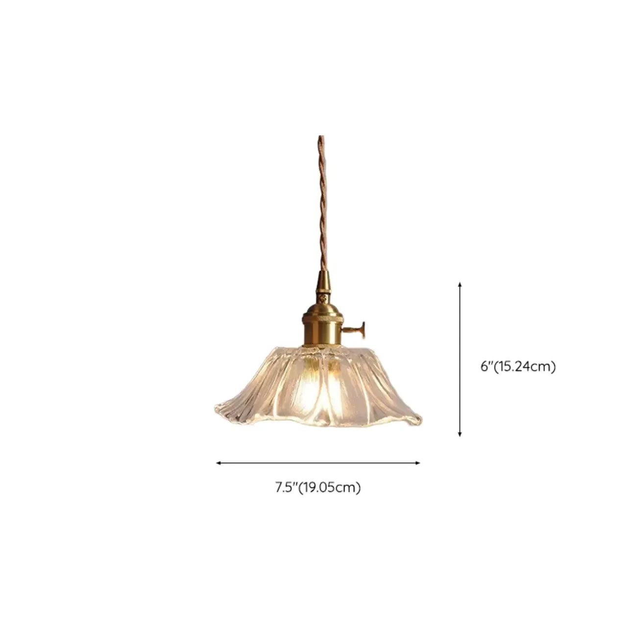 Elegant Glass Flower Pendant Light for Indoor Adjustable