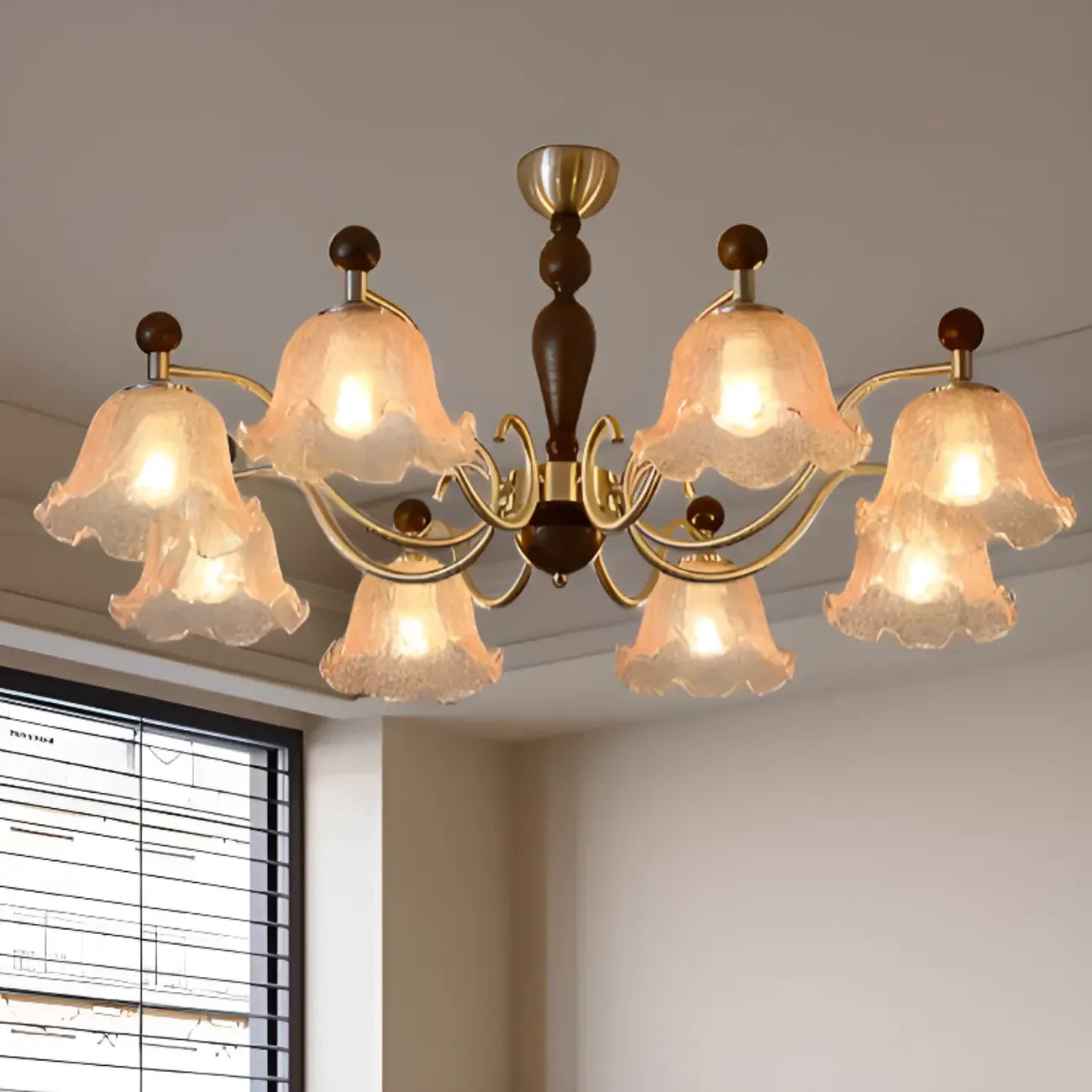 Modern Antique Flower Shape Chandelier for Dining Room