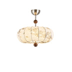 Modern Off-white Fabric Pendant Light with 5-Light & LED