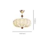 Modern Off-white Fabric Pendant Light with 5-Light & LED