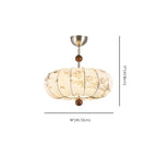 Modern Off-white Fabric Pendant Light with 5-Light & LED