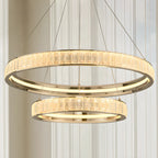 Luxury Gold Ring Crystal Elegant LED Chandelier