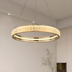 Luxury Gold Ring Crystal Elegant LED Chandelier