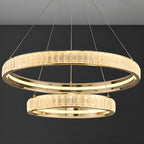Luxury Gold Ring Crystal Elegant LED Chandelier