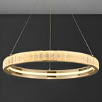 Luxury Gold Ring Crystal Elegant LED Chandelier