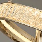 Luxury Gold Ring Crystal Elegant LED Chandelier