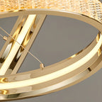 Luxury Gold Ring Crystal Elegant LED Chandelier